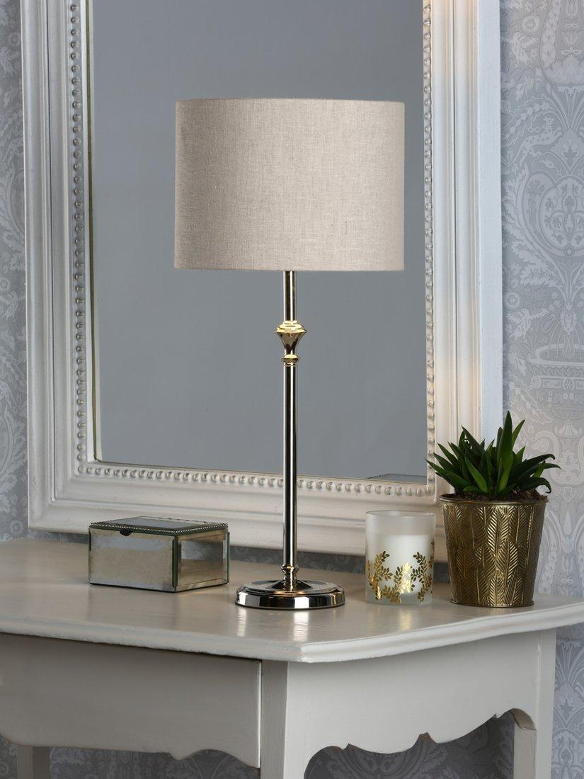 Laura Ashley Highgrove table lamp polished nickel - British product
