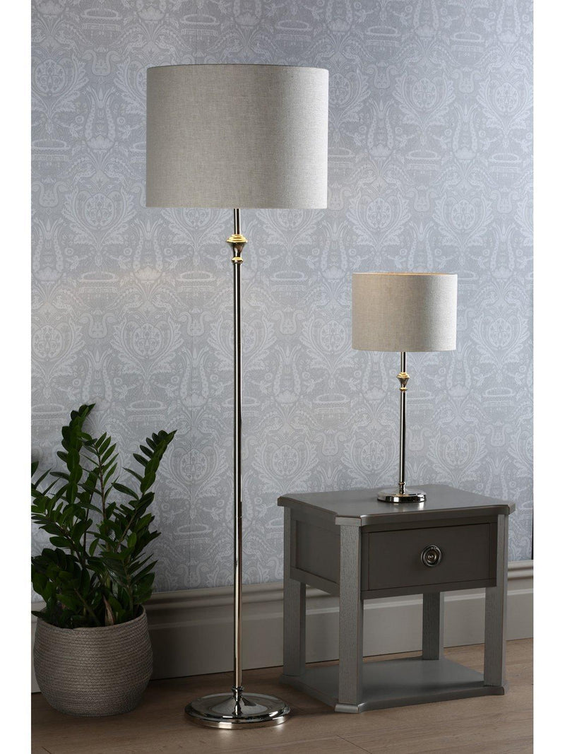 Laura Ashley Highgrove table lamp polished nickel - British product