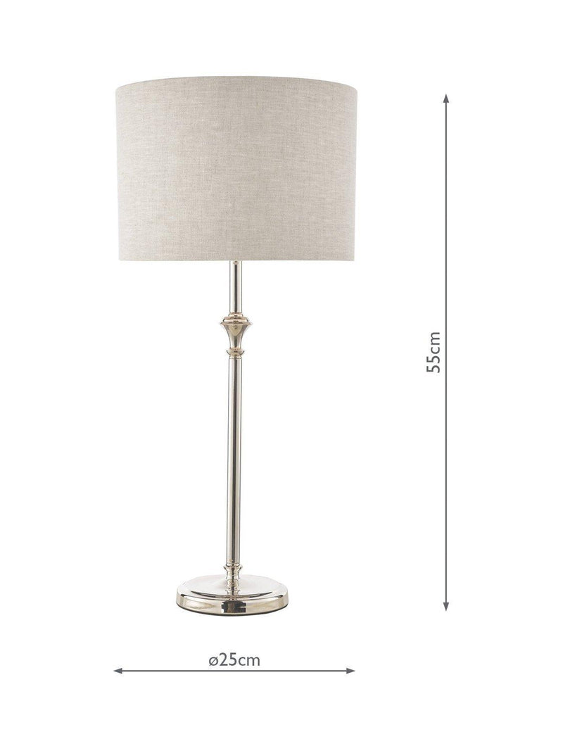 Laura Ashley Highgrove table lamp polished nickel - British product