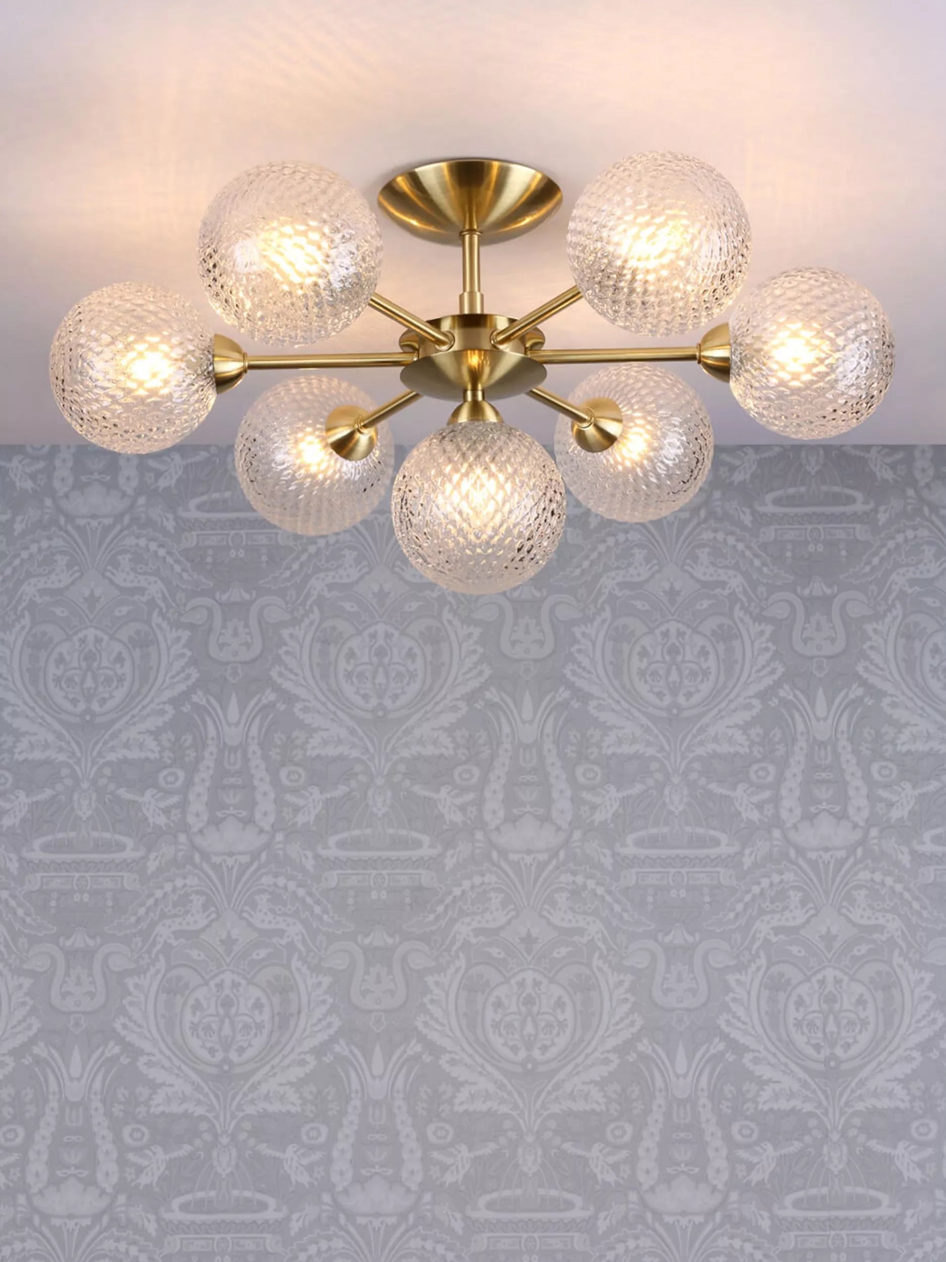 Laura Ashley Atherton semi flush ceiling light, UK version