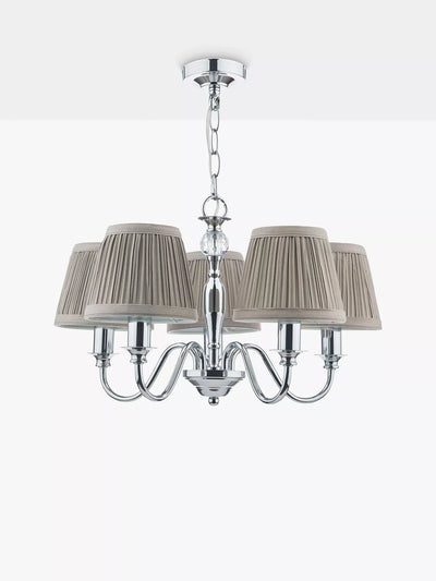 John Lewis Laura Ashley Ellis 5 Arm Ceiling Light - Polished Metal- Buy online at McGrocer