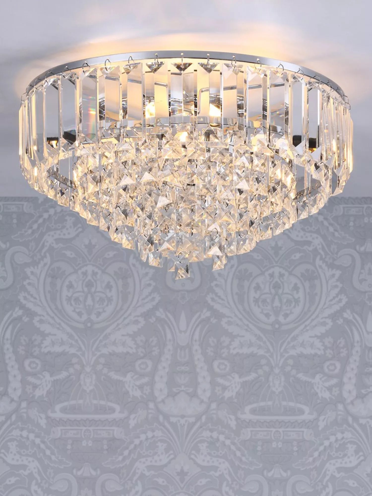 Laura Ashley Vienna crystal flush ceiling light (British brand)