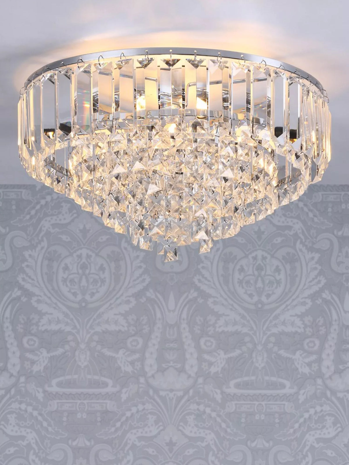 Laura Ashley Vienna crystal flush ceiling light (British brand)