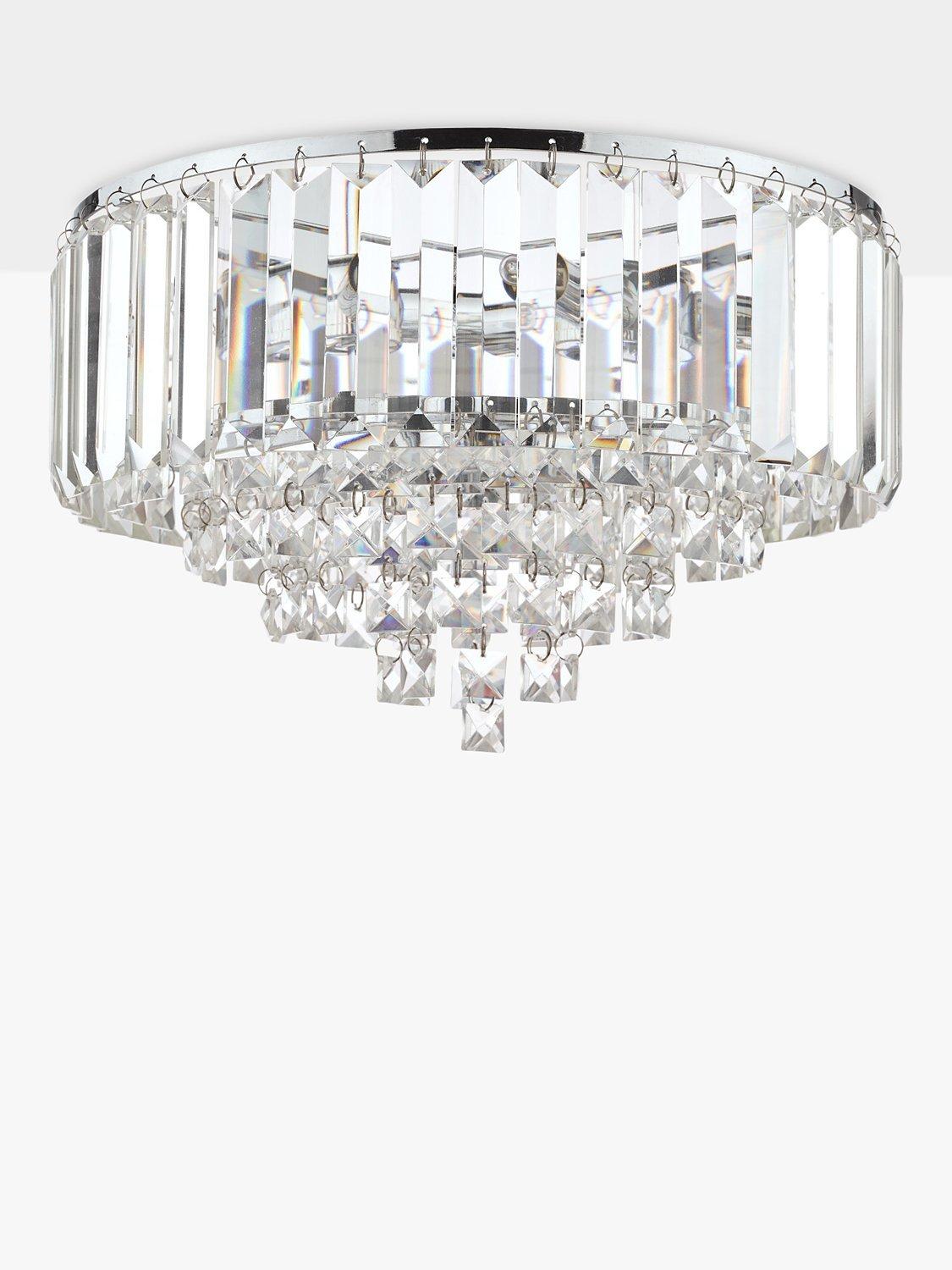 Laura Ashley Vienna crystal flush ceiling light (British brand)