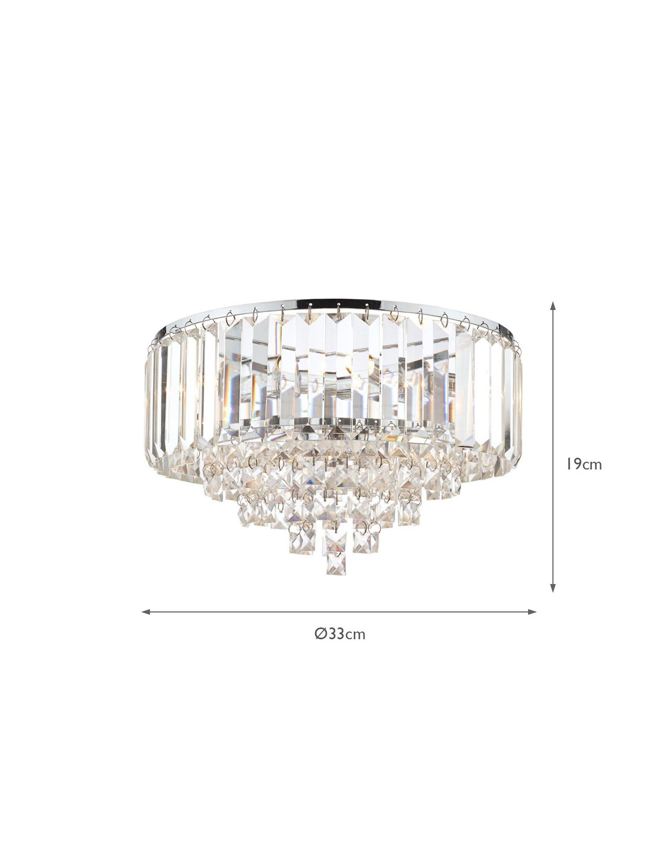 Laura Ashley Vienna crystal flush ceiling light (British brand)