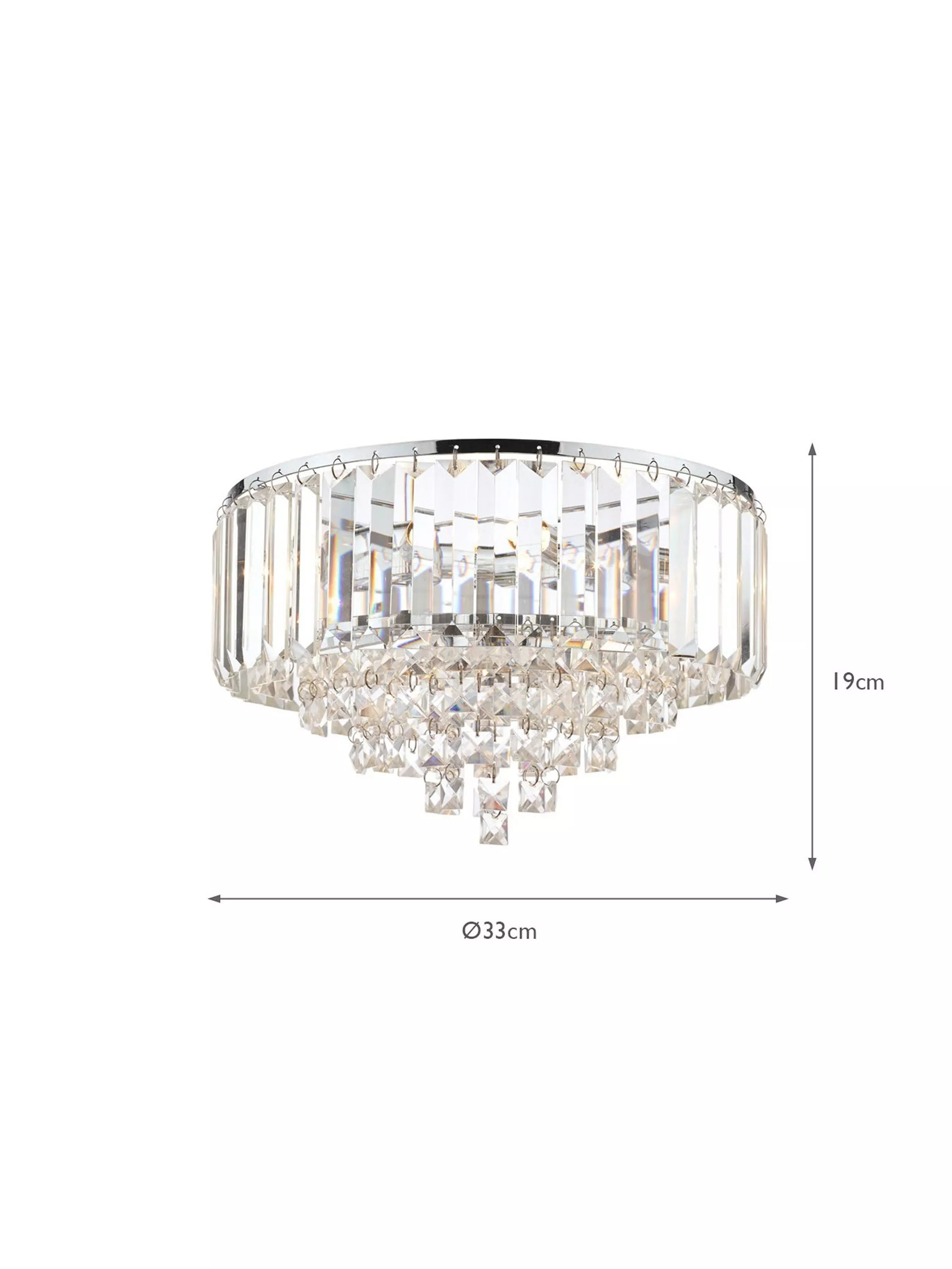 Laura Ashley Vienna crystal flush ceiling light (British brand)