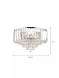 Laura Ashley Vienna crystal flush ceiling light (British brand)