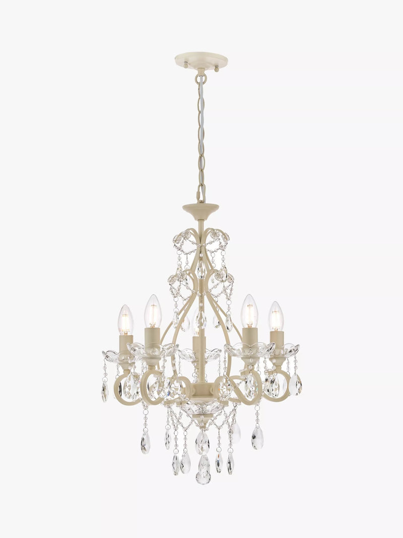 Laura Ashley Shamley chandelier matt white finish - British product