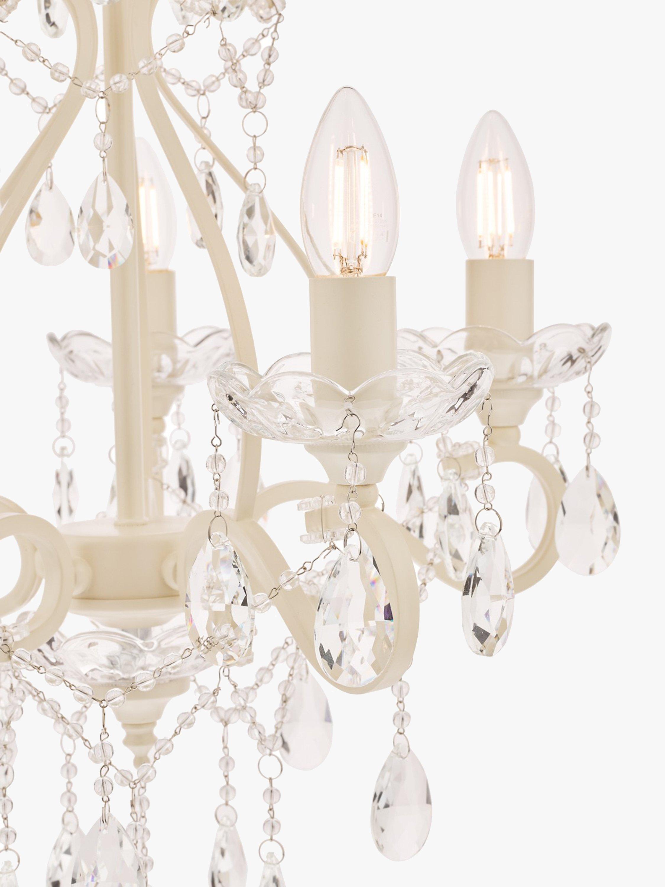 Laura Ashley Shamley chandelier matt white finish - British product