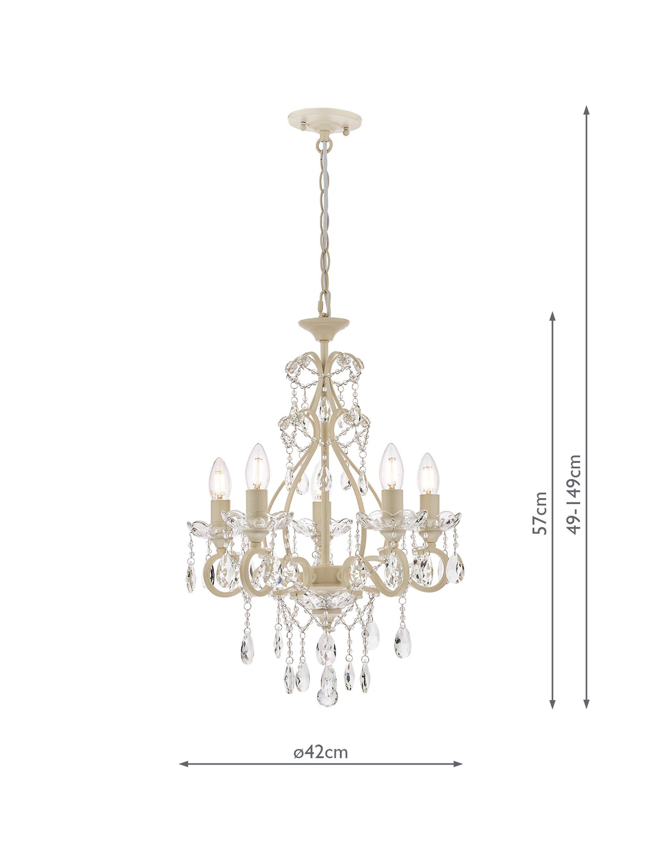 Laura Ashley Shamley chandelier matt white finish - British product
