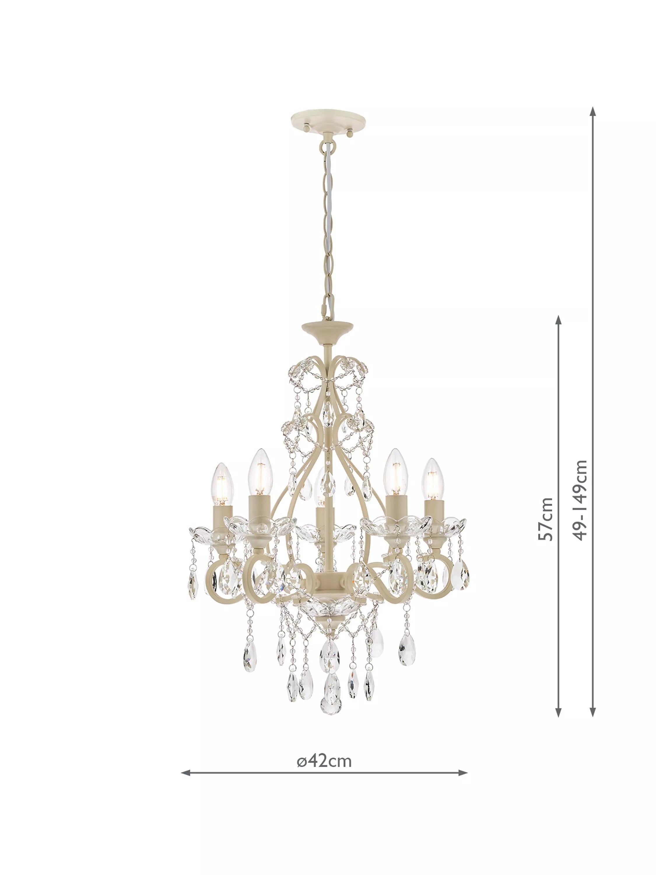 Laura Ashley Shamley chandelier matt white finish - British product