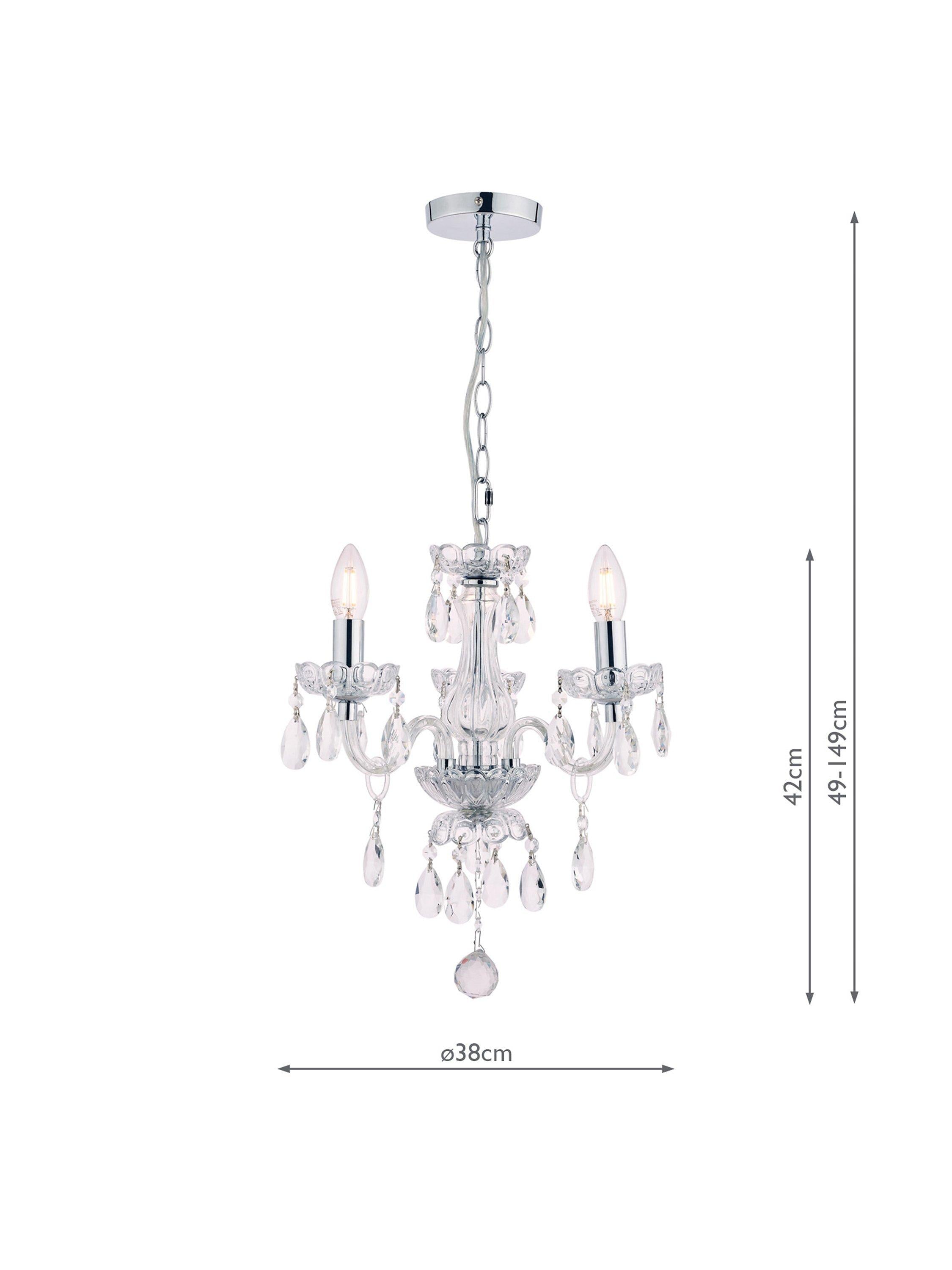 Laura Ashley Harriet crystal chandelier clear UK version
