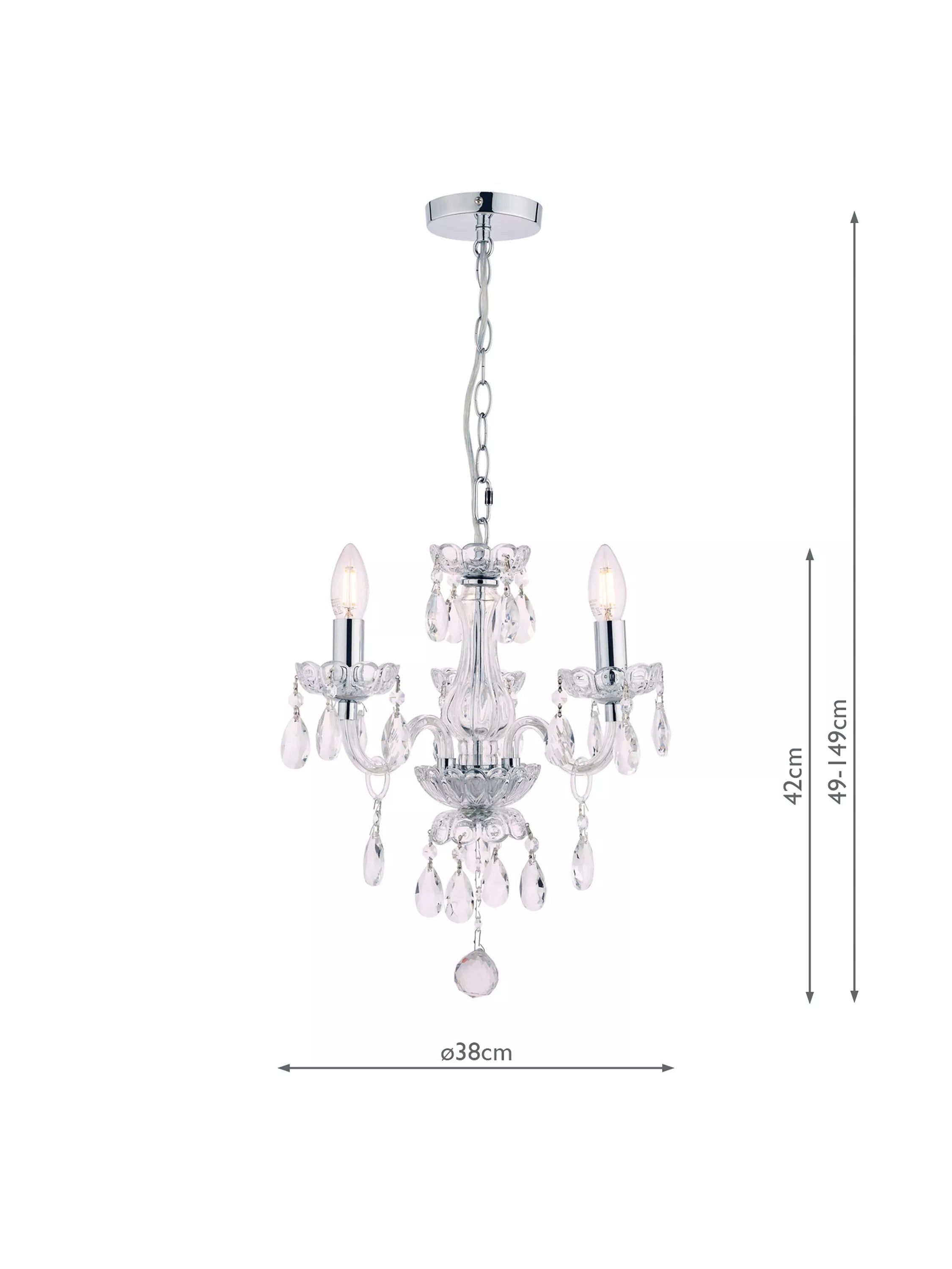 Laura Ashley Harriet crystal chandelier clear UK version
