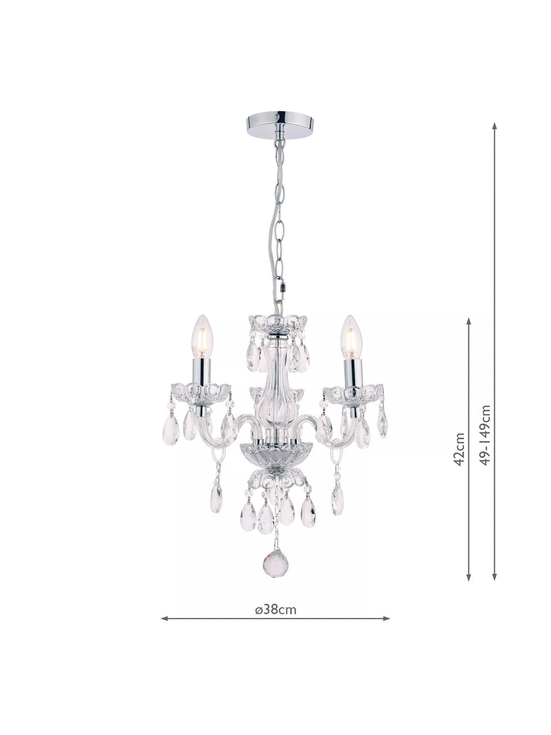 Laura Ashley Harriet crystal chandelier clear UK version