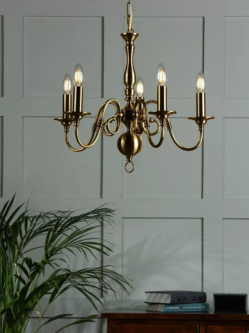 Laura Ashley Winchester 5 Arm Ceiling Light