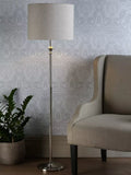 Laura Ashley Highgrove floor lamp polished nickel H150cm (British brand)
