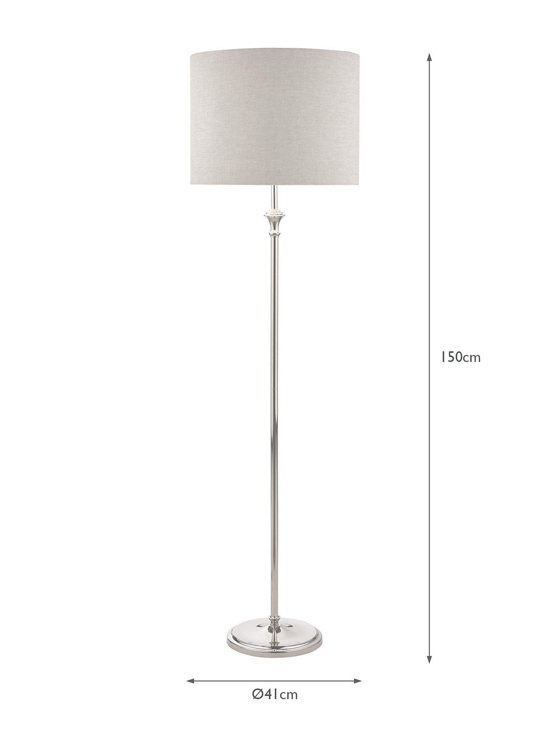 Laura Ashley Highgrove floor lamp polished nickel H150cm (British brand)