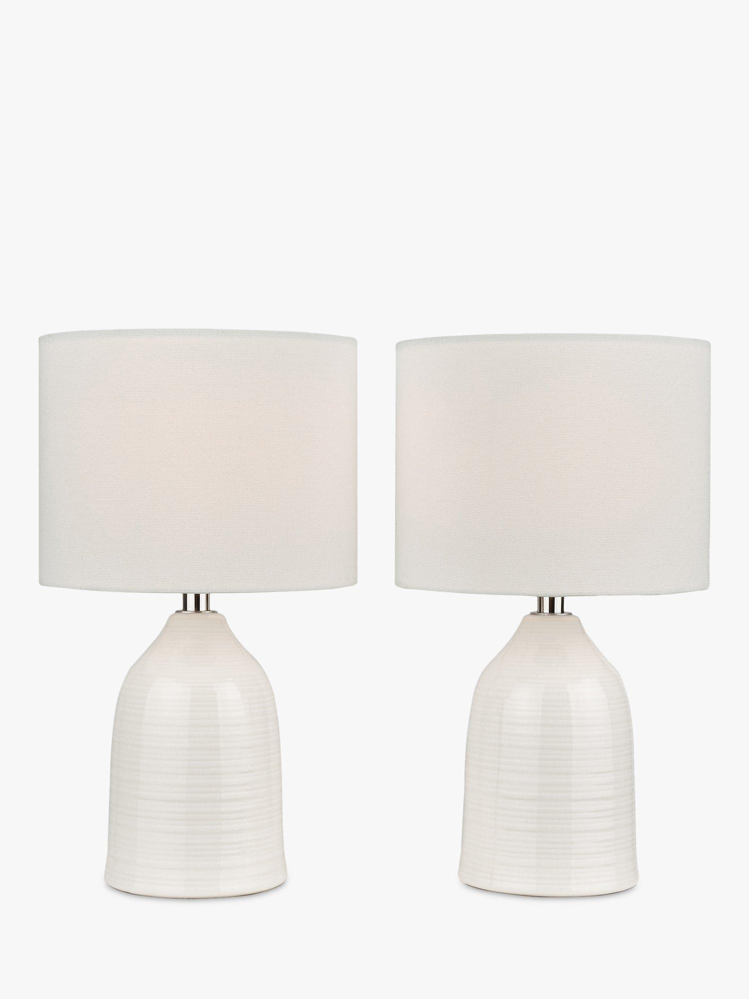 Laura Ashley Penny ceramic table lamps cream set of 2 (British brand)