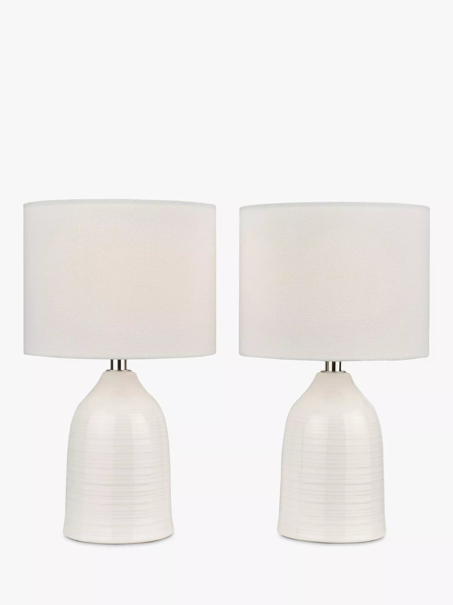 Laura Ashley Penny ceramic table lamps cream set of 2 (British brand)