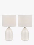 Laura Ashley Penny ceramic table lamps cream set of 2 (British brand)