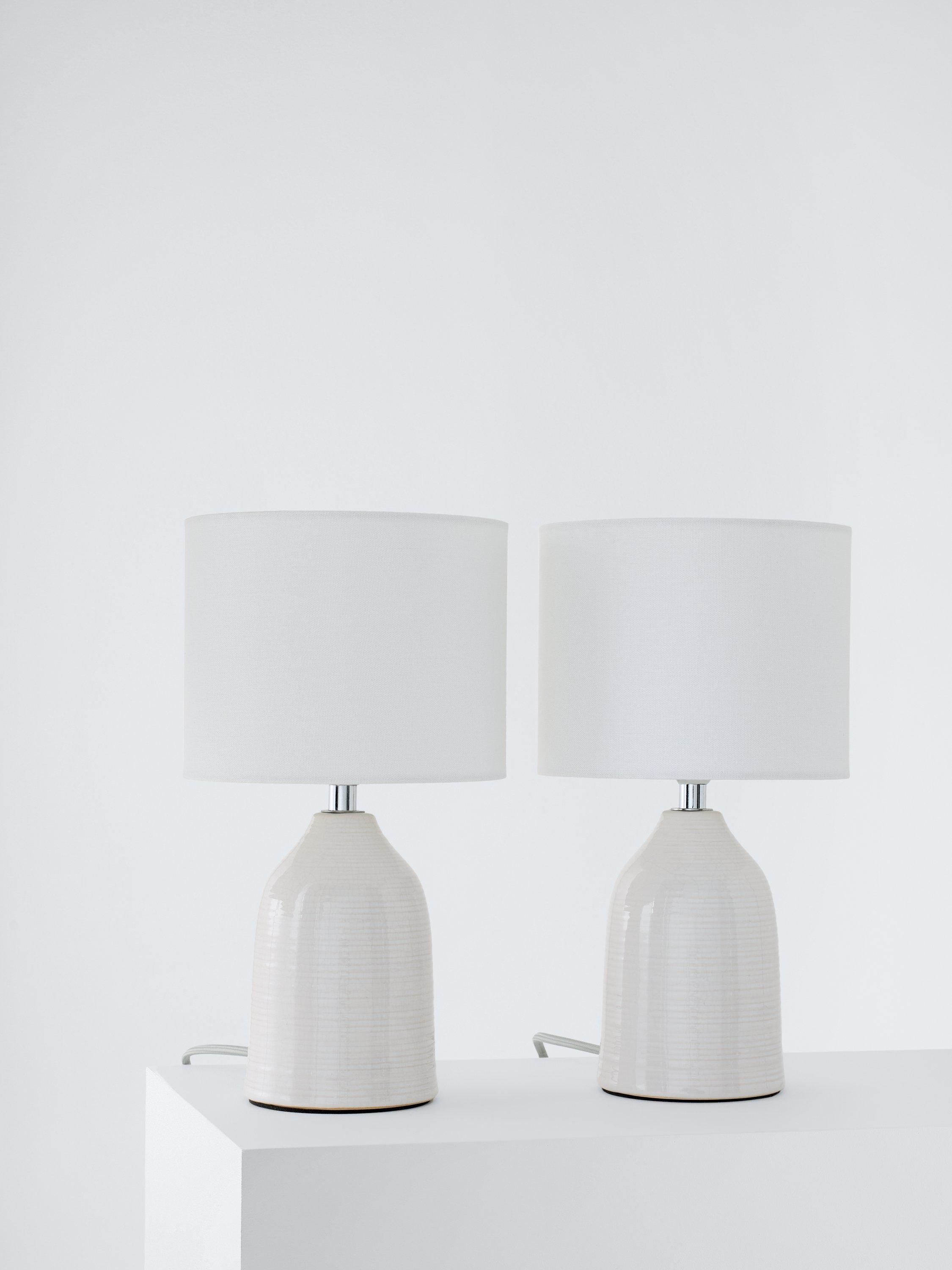 Laura Ashley Penny ceramic table lamps cream set of 2 (British brand)
