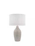Laura Ashley Heathfield ceramic table lamp gloss grey 51cm (British brand)