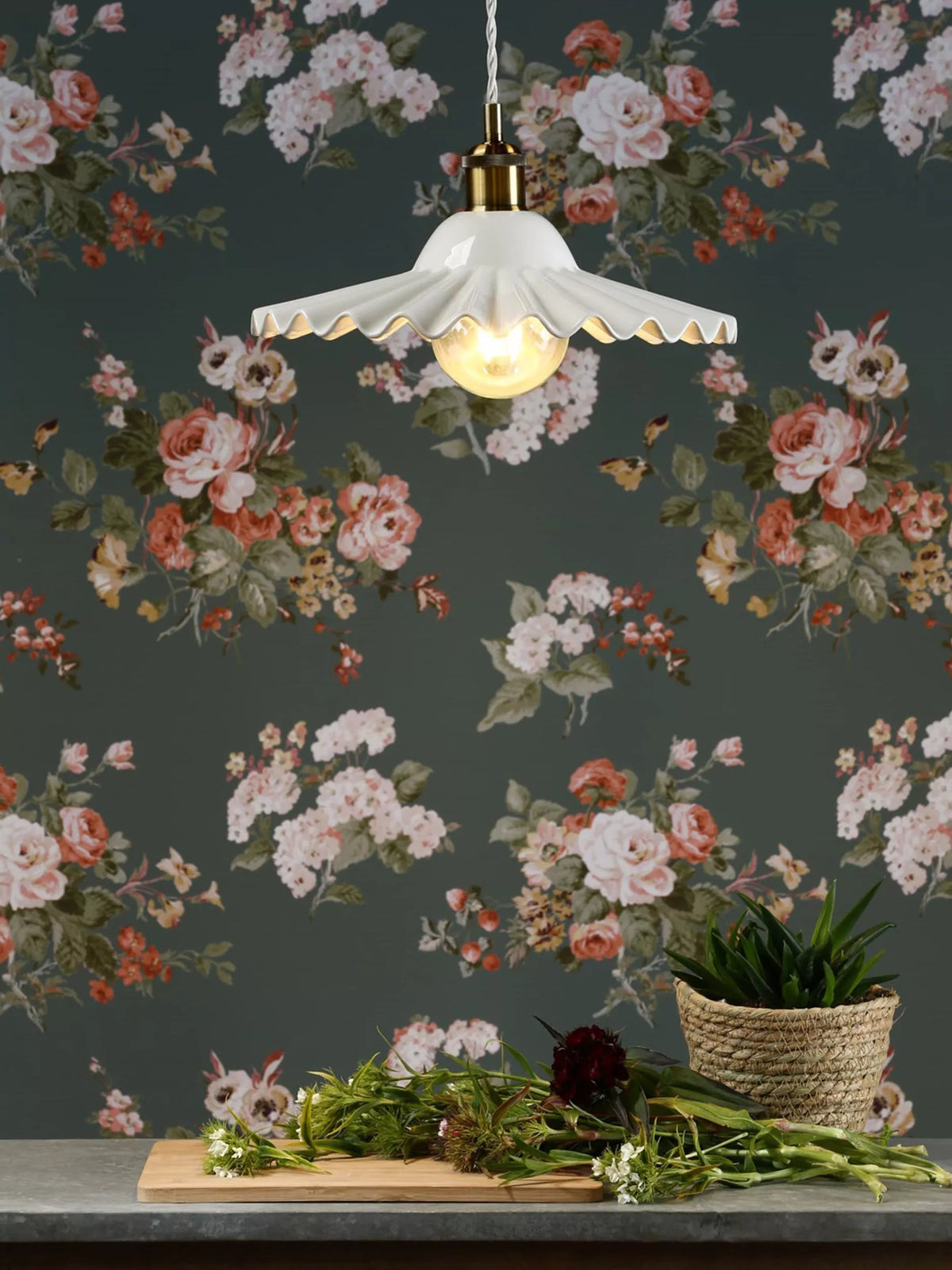 Laura Ashley Beca ceramic ceiling light large (British brand)