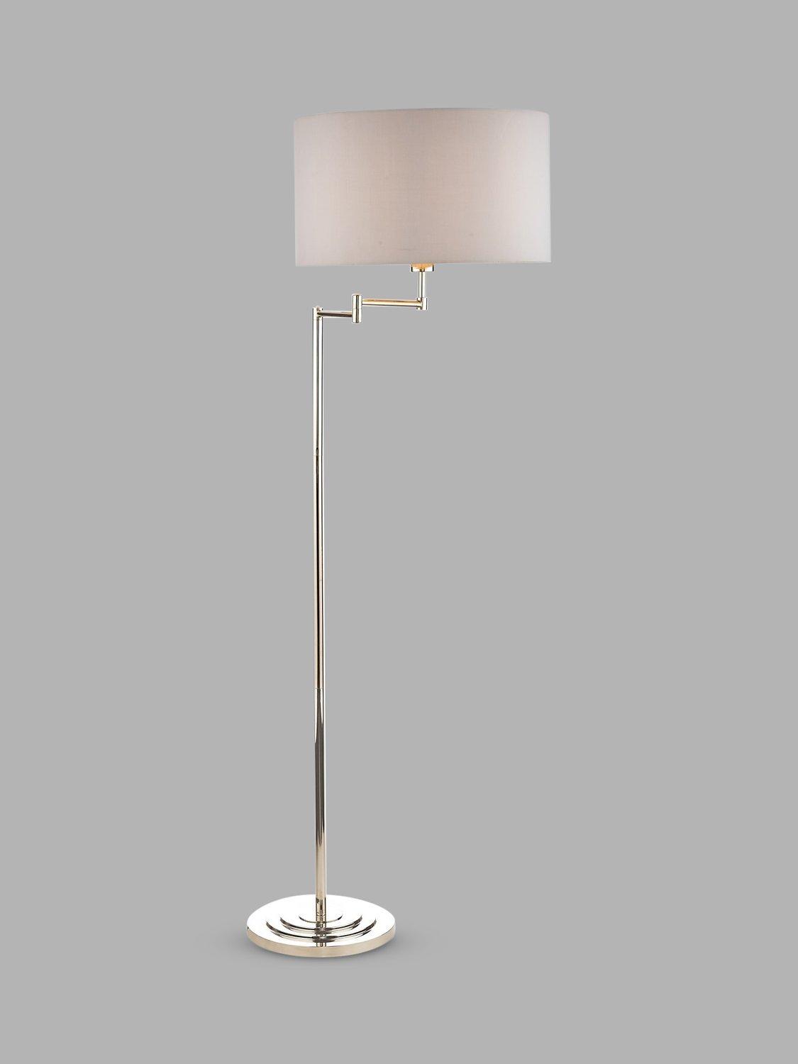 Laura Ashley Marlowe swing arm floor lamp polished nickel - British product