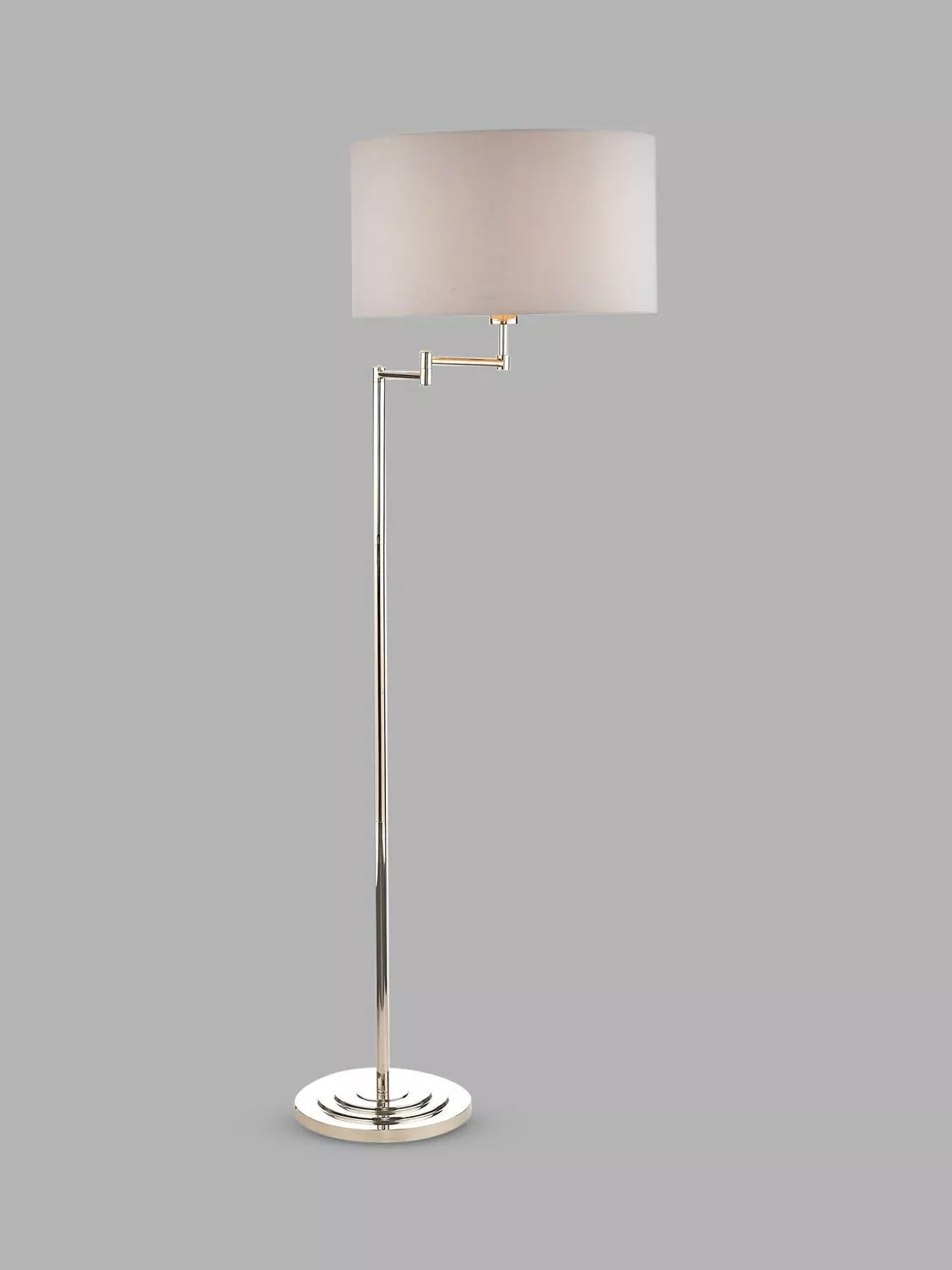 Laura Ashley Marlowe swing arm floor lamp polished nickel - British product