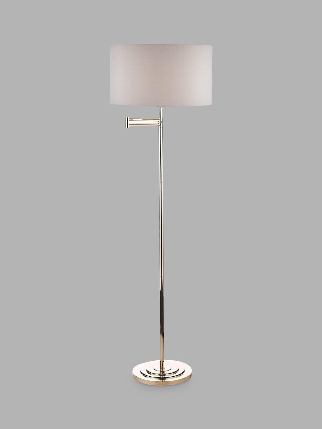 Laura Ashley Marlowe swing arm floor lamp polished nickel - British product