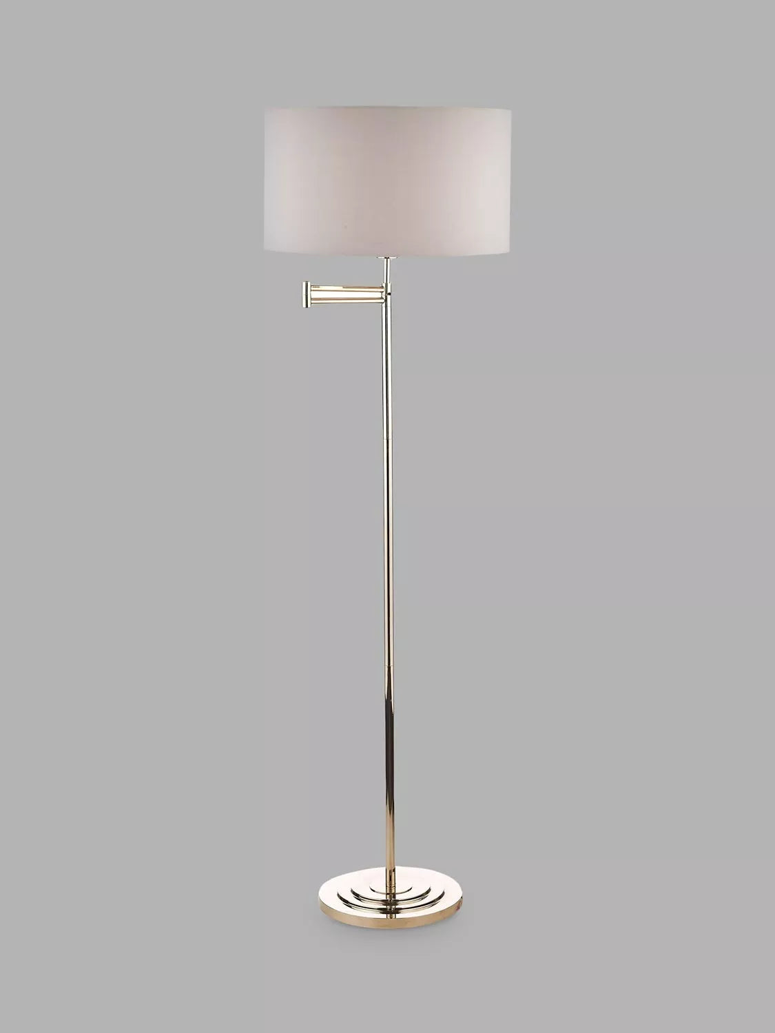 Laura Ashley Marlowe swing arm floor lamp polished nickel - British product