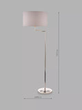 Laura Ashley Marlowe swing arm floor lamp polished nickel - British product