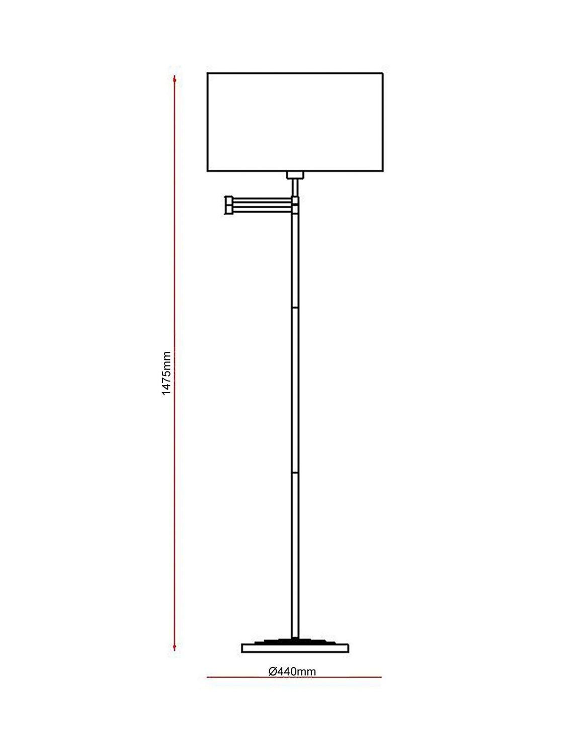 Laura Ashley Marlowe swing arm floor lamp polished nickel - British product