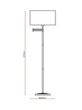 Laura Ashley Marlowe swing arm floor lamp polished nickel - British product