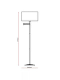 Laura Ashley Marlowe swing arm floor lamp polished nickel - British product