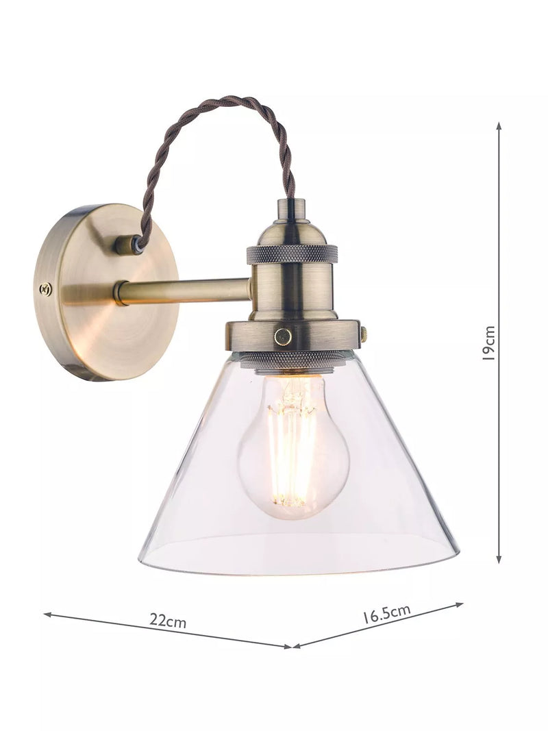 Laura Ashley Isaac glass wall light, UK version