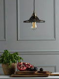Laura Ashley Pippa smoked glass ceiling light aged brass (British brand)