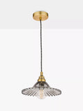 Laura Ashley Pippa smoked glass ceiling light aged brass (British brand)