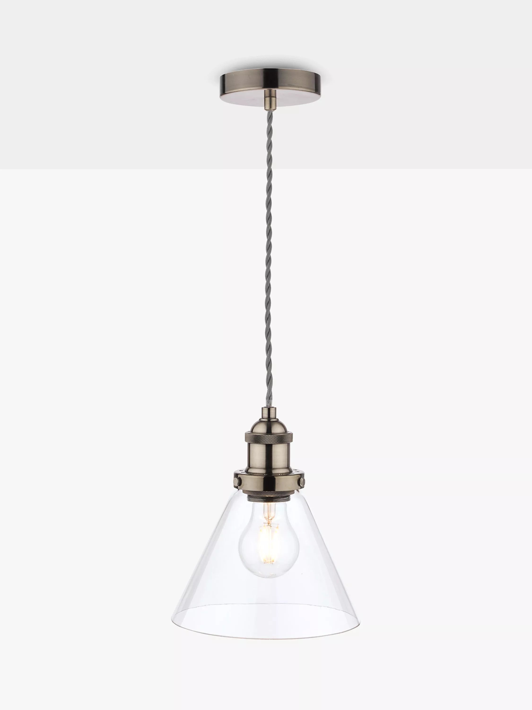 Laura Ashley Isaac Glass Ceiling Light Antique
