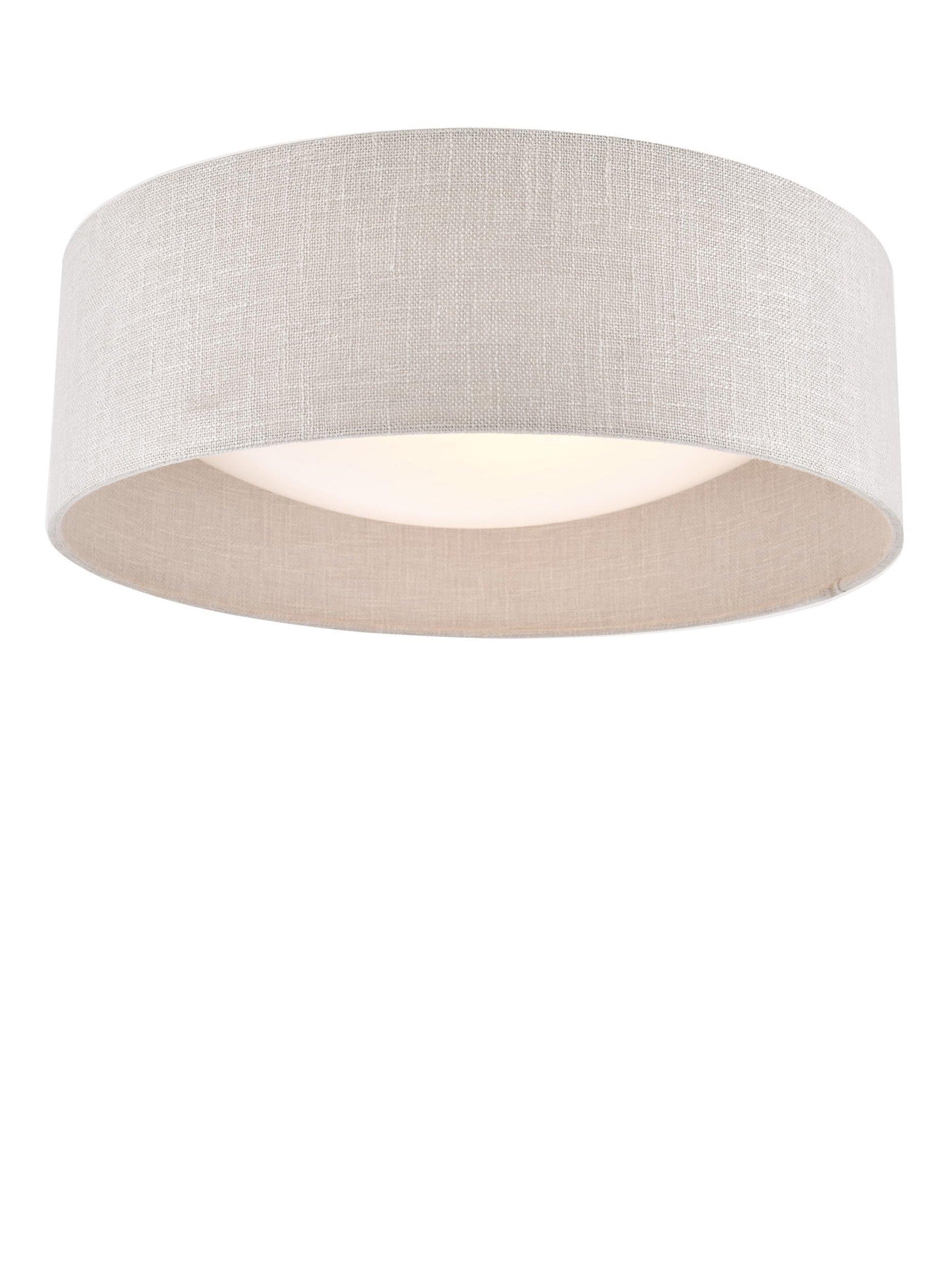 Laura Ashley flush ceiling light woven silver 40cm, UK version