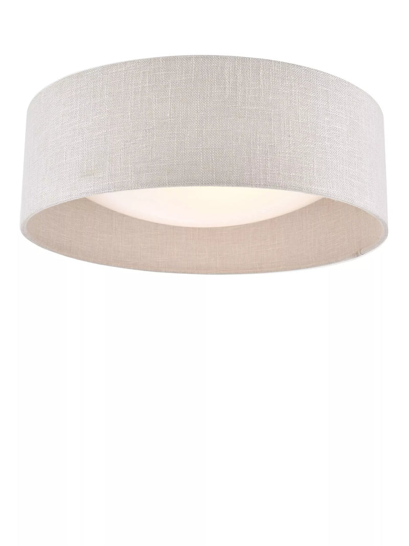 Laura Ashley flush ceiling light woven silver 40cm, UK version