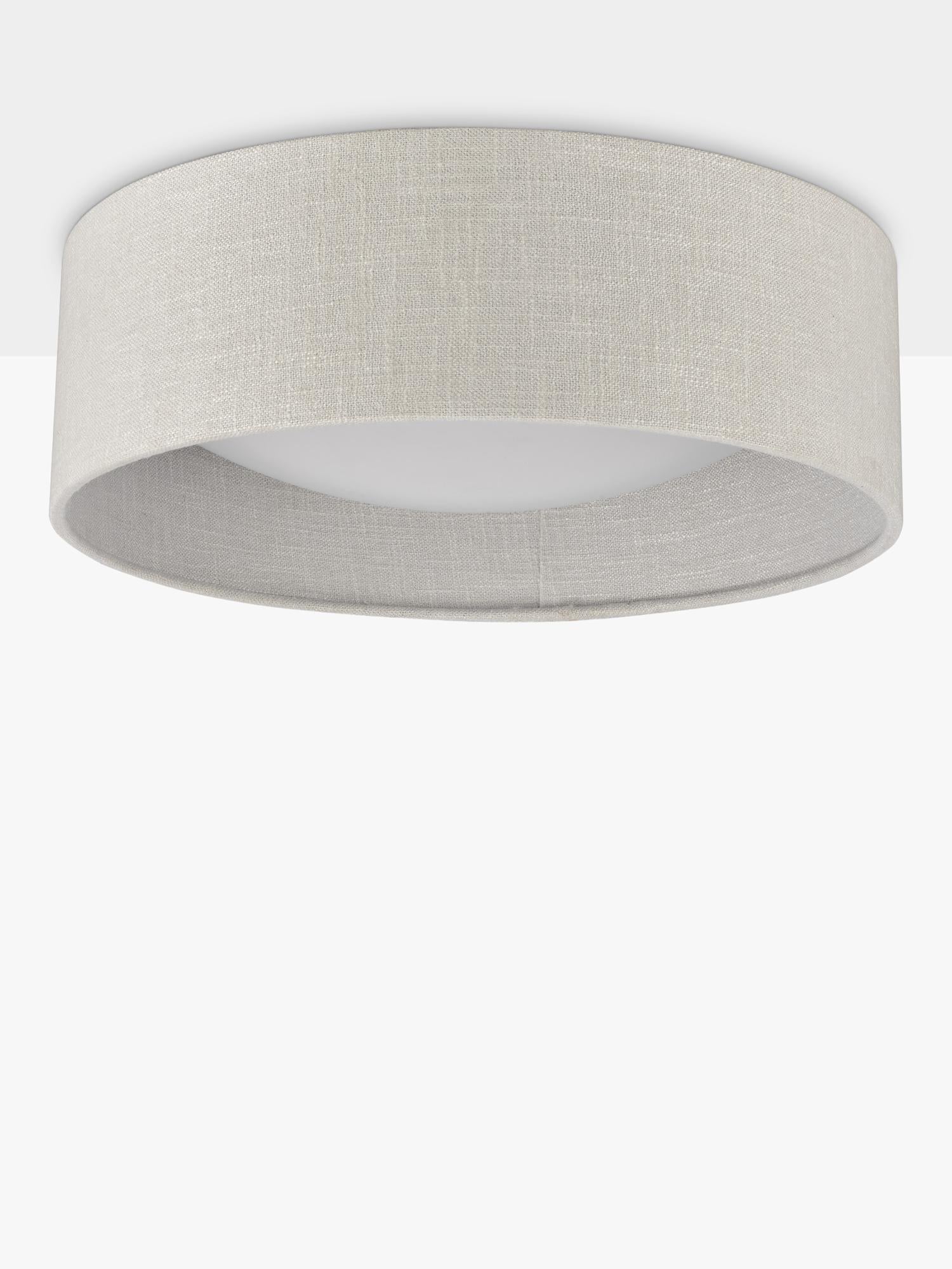 Laura Ashley flush ceiling light woven silver 40cm, UK version