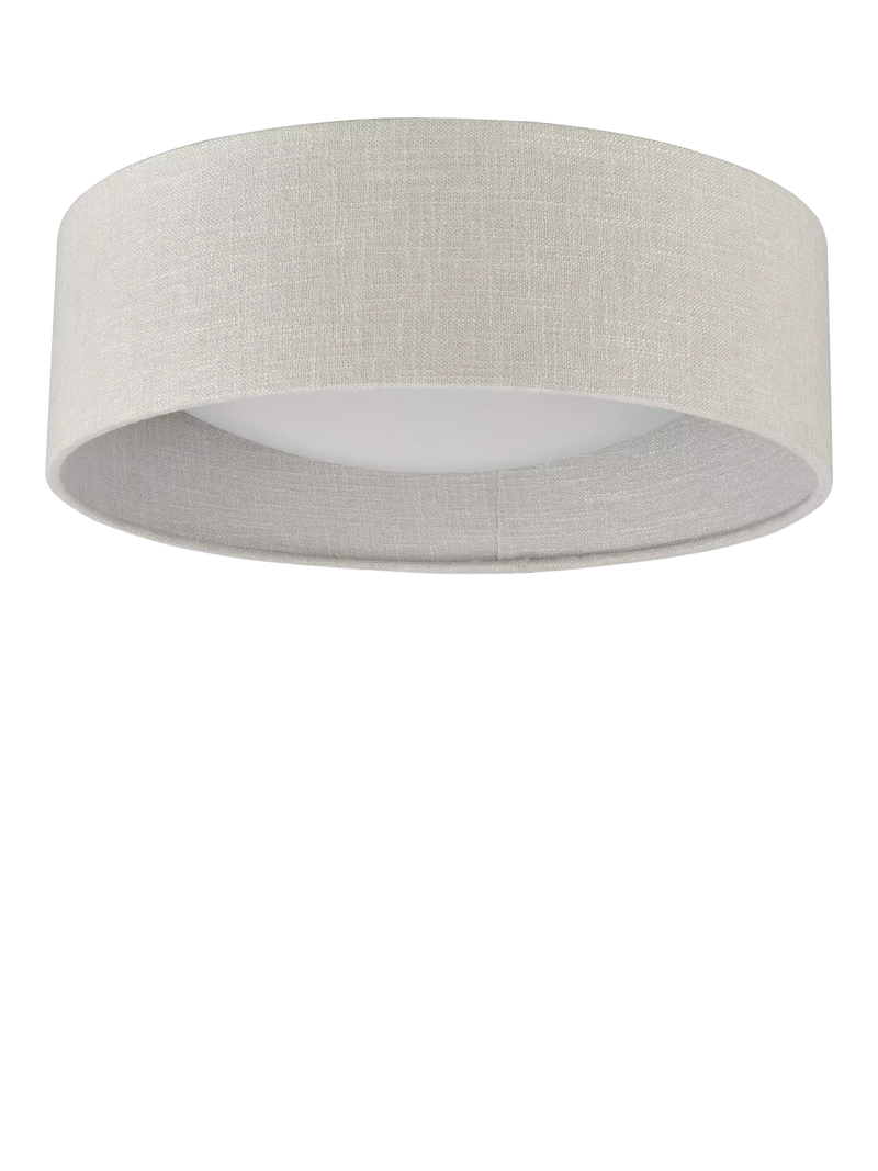Laura Ashley flush ceiling light woven silver 40cm, UK version
