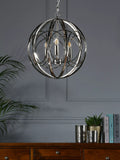 Laura Ashley Orbital pendant ceiling light polished nickel (British brand)