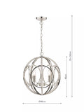 Laura Ashley Orbital pendant ceiling light polished nickel (British brand)
