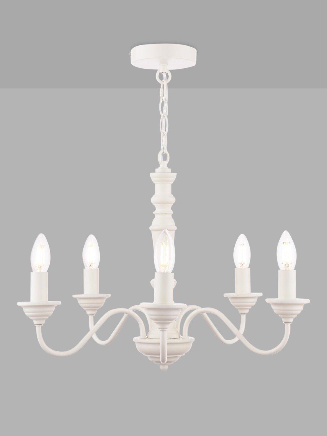 Laura Ashley Tate Chandelier Matt White Ceiling Light - British product