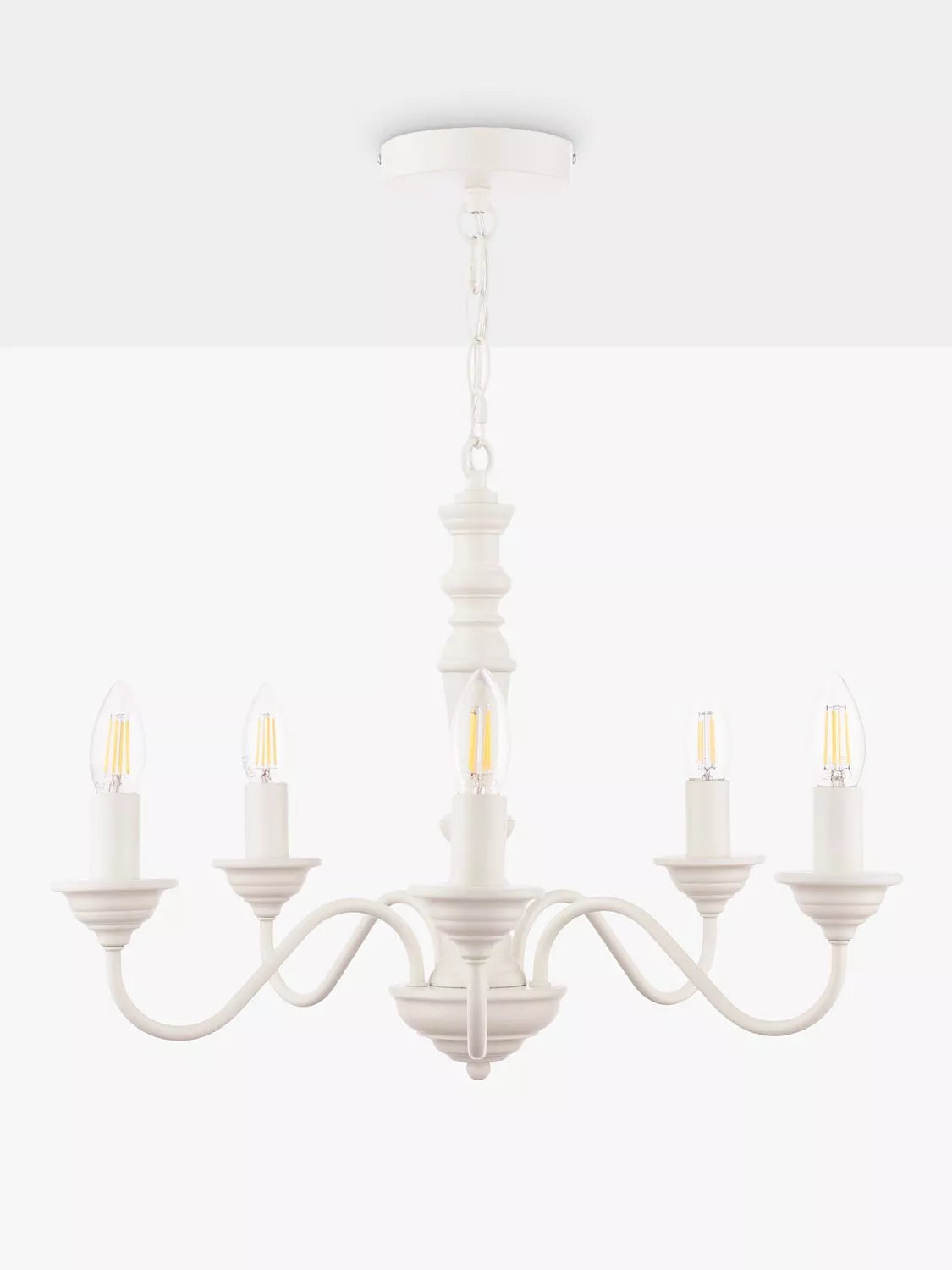 Laura Ashley Tate Chandelier Matt White Ceiling Light - British product