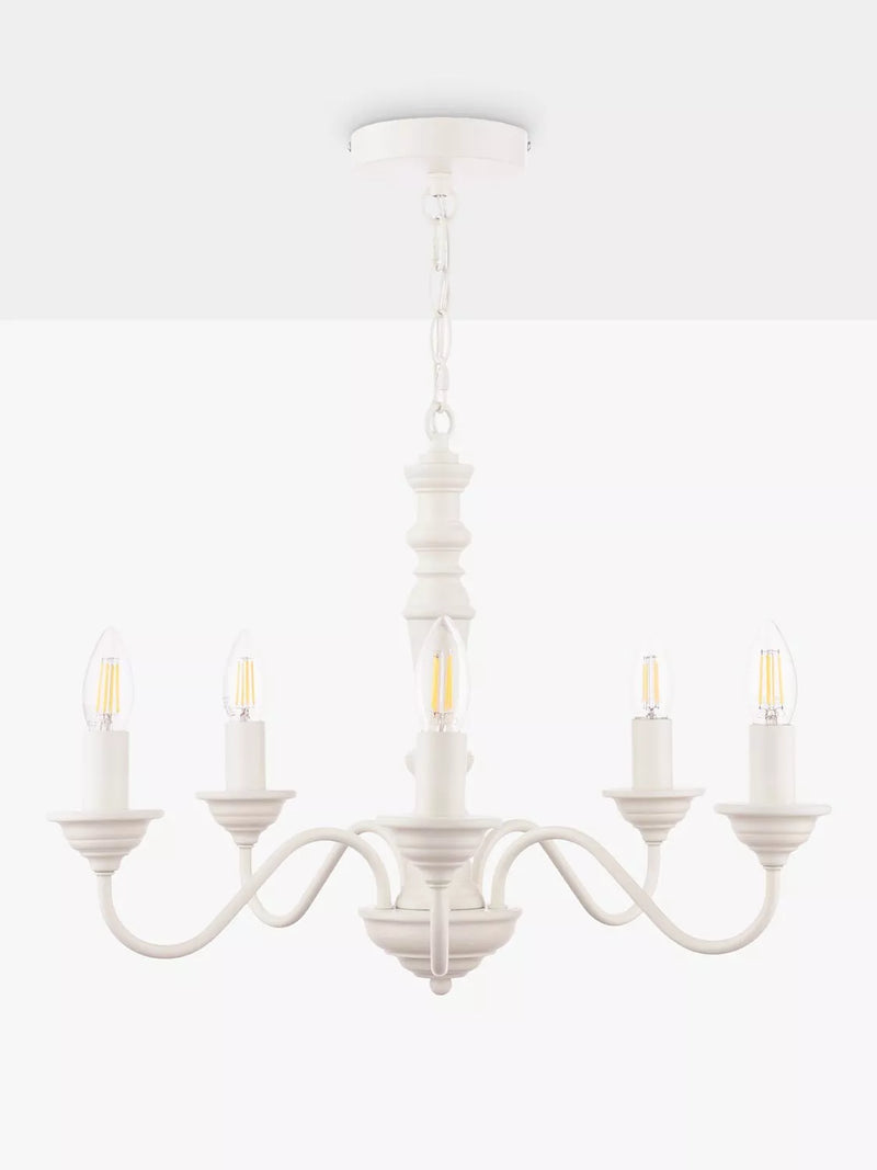 Laura Ashley Tate Chandelier Matt White Ceiling Light - British product