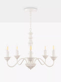 Laura Ashley Tate Chandelier Matt White Ceiling Light - British product