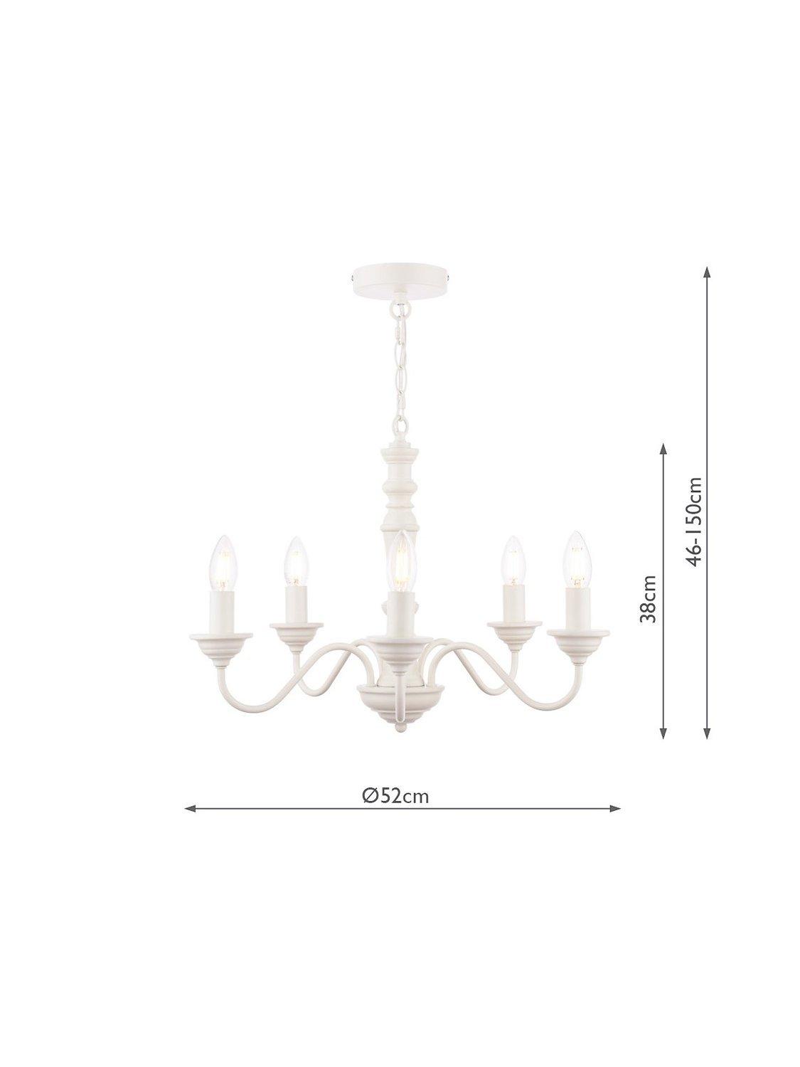 Laura Ashley Tate Chandelier Matt White Ceiling Light - British product